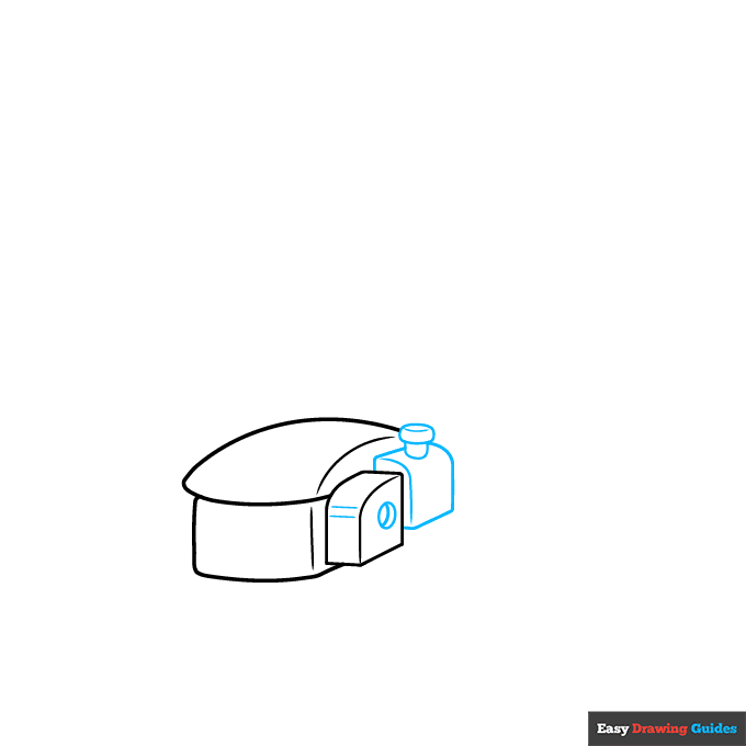 Lawn Mower step-by-step drawing tutorial: step 2