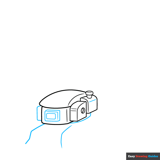 Lawn Mower step-by-step drawing tutorial: step 3