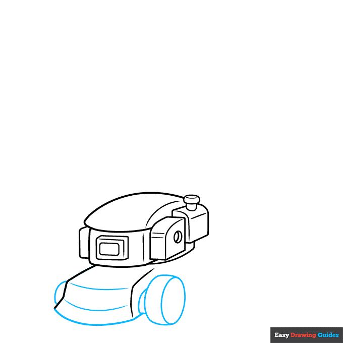 Lawn Mower step-by-step drawing tutorial: step 4