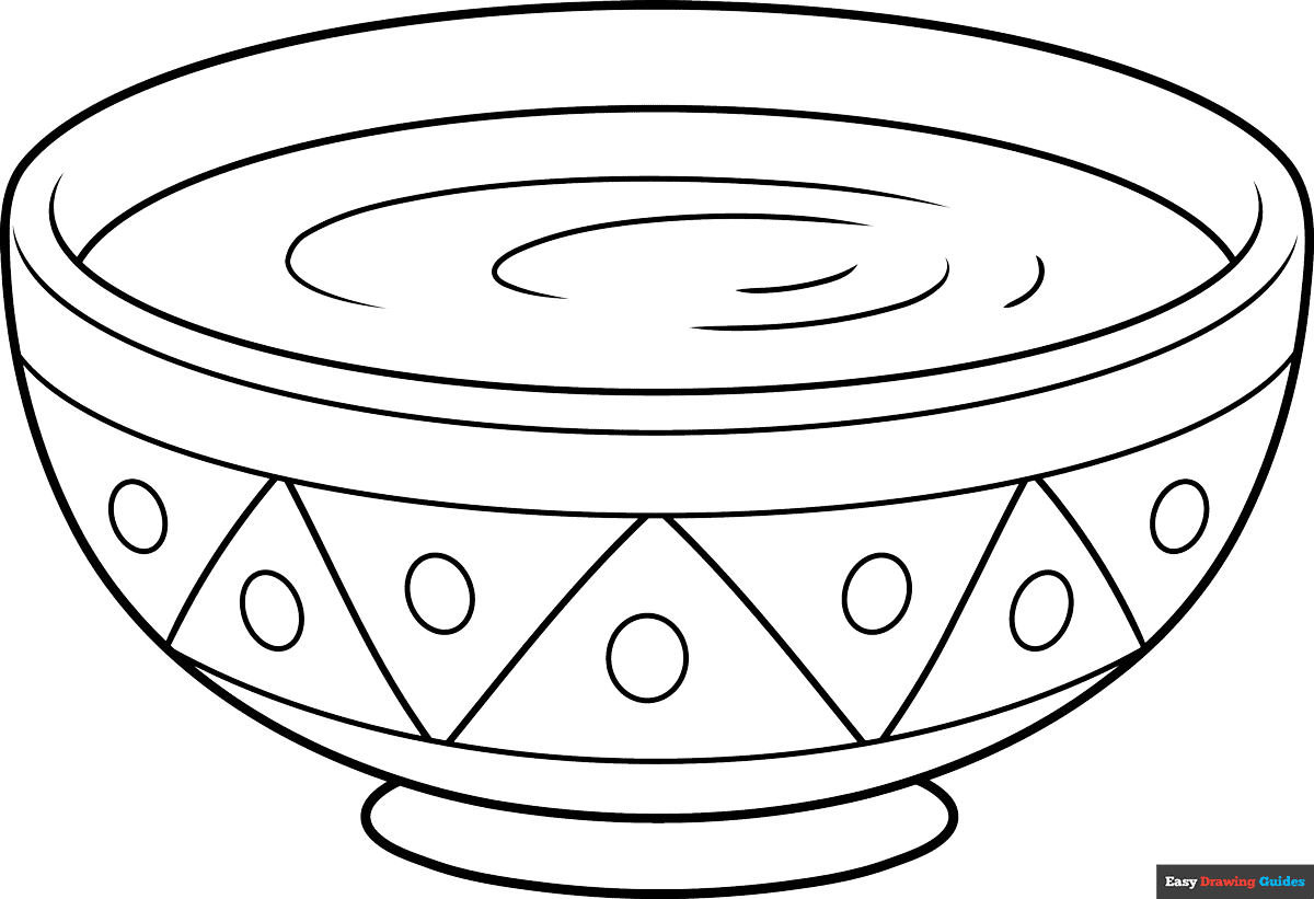Free printable bowl coloring page