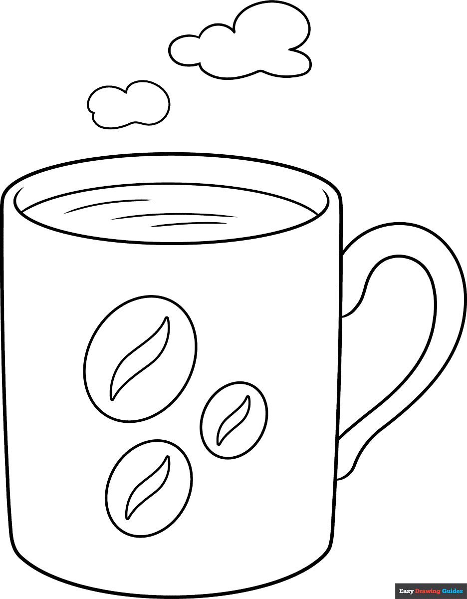 Free printable mug coloring page