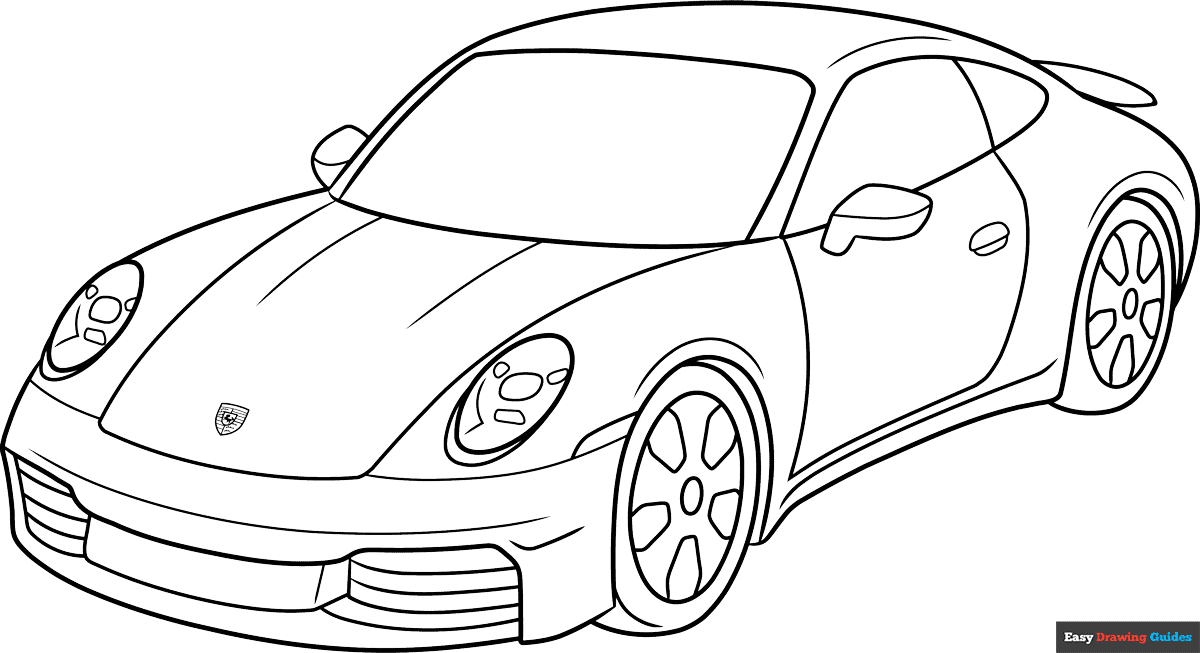 Free printable porsche 911 coloring page