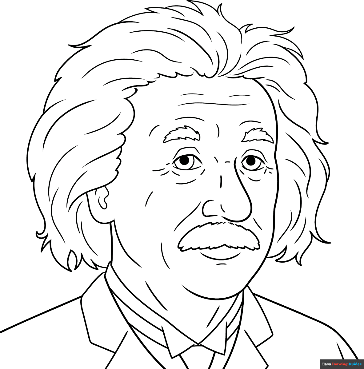 Free printable albert einstein coloring page