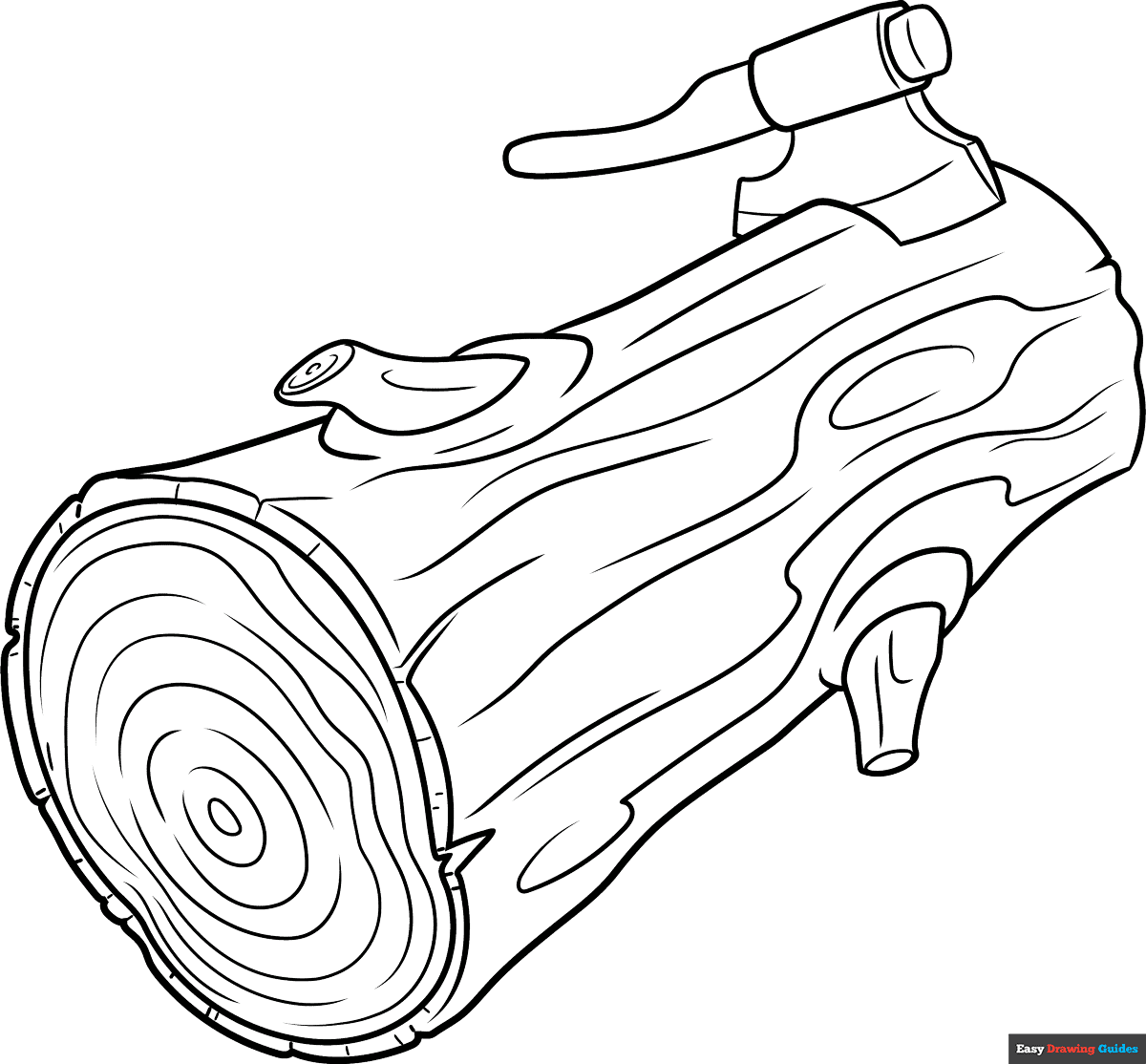 Free printable log coloring page