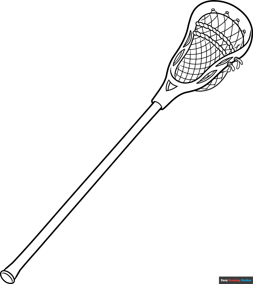 Free printable lacrosse stick coloring page