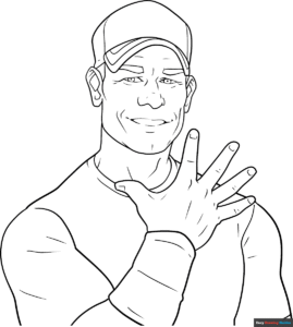 Free printable john cena coloring page