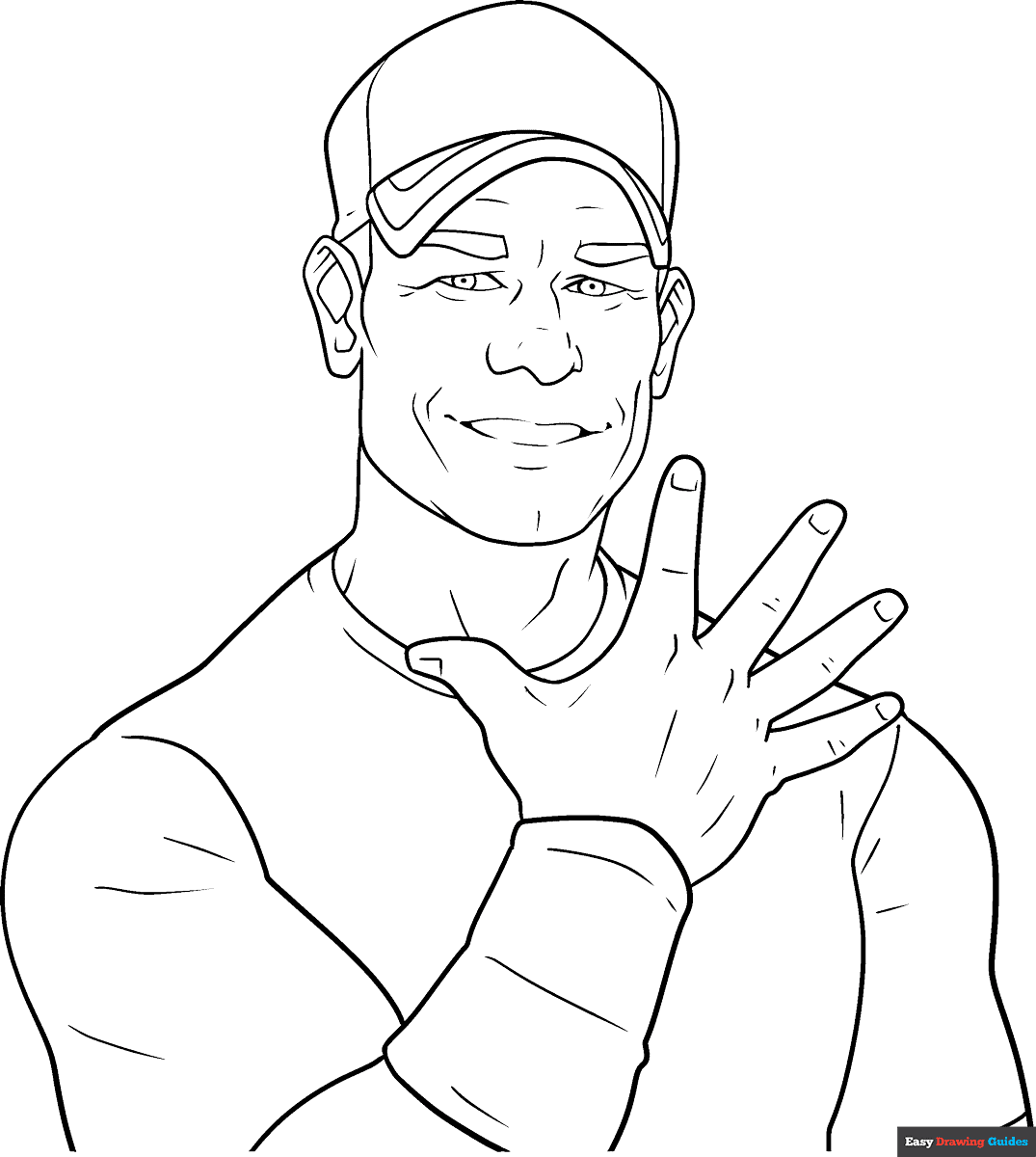 Free printable john cena coloring page