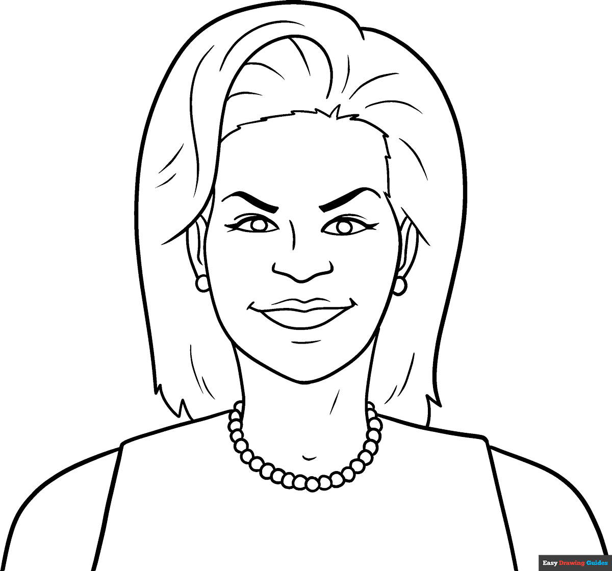 Free printable michelle obama coloring page