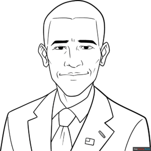Free printable barack obama coloring page