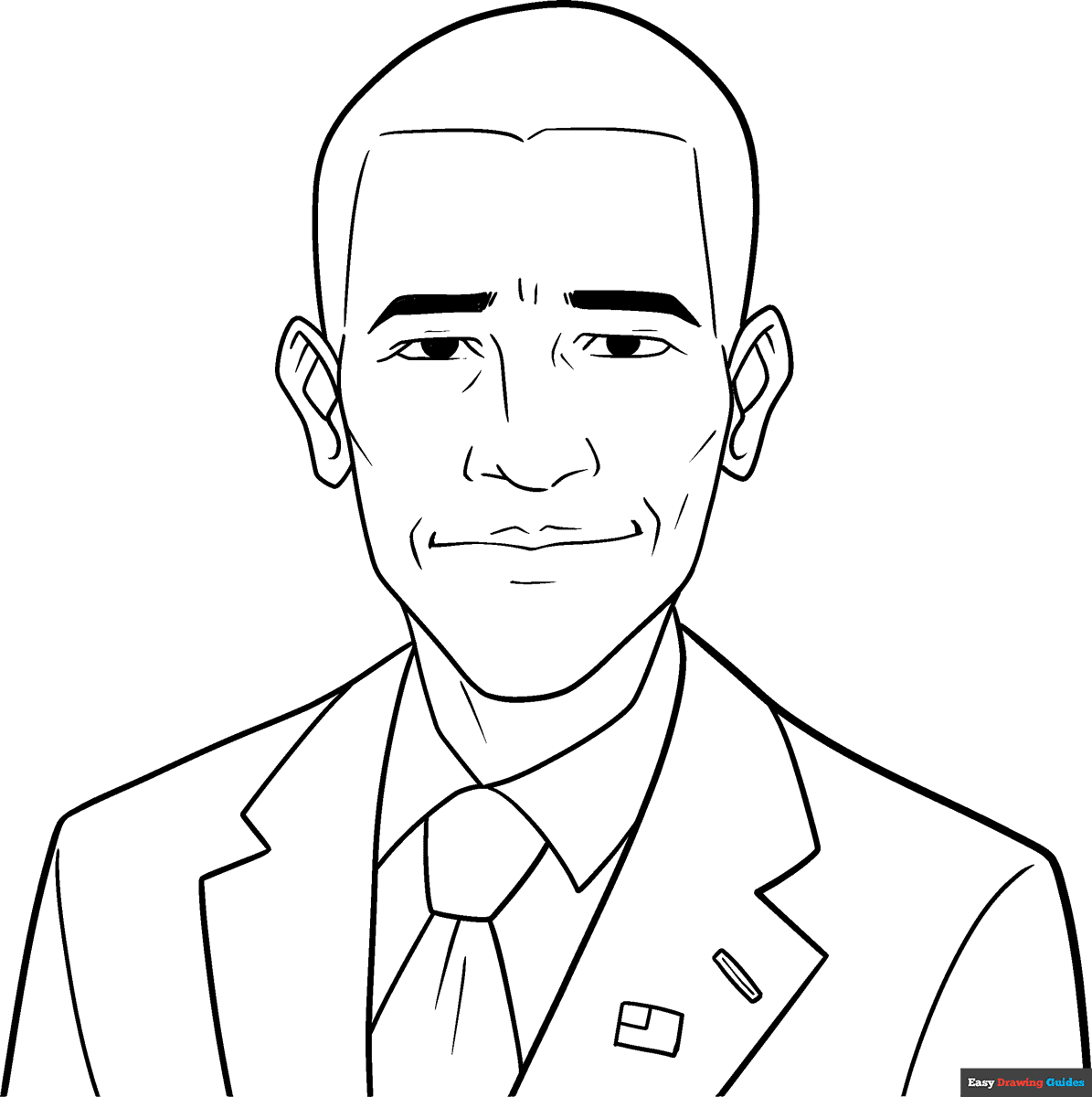 Free printable barack obama coloring page