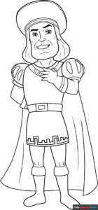 Free printable Lord Farquaad from Shrek coloring page