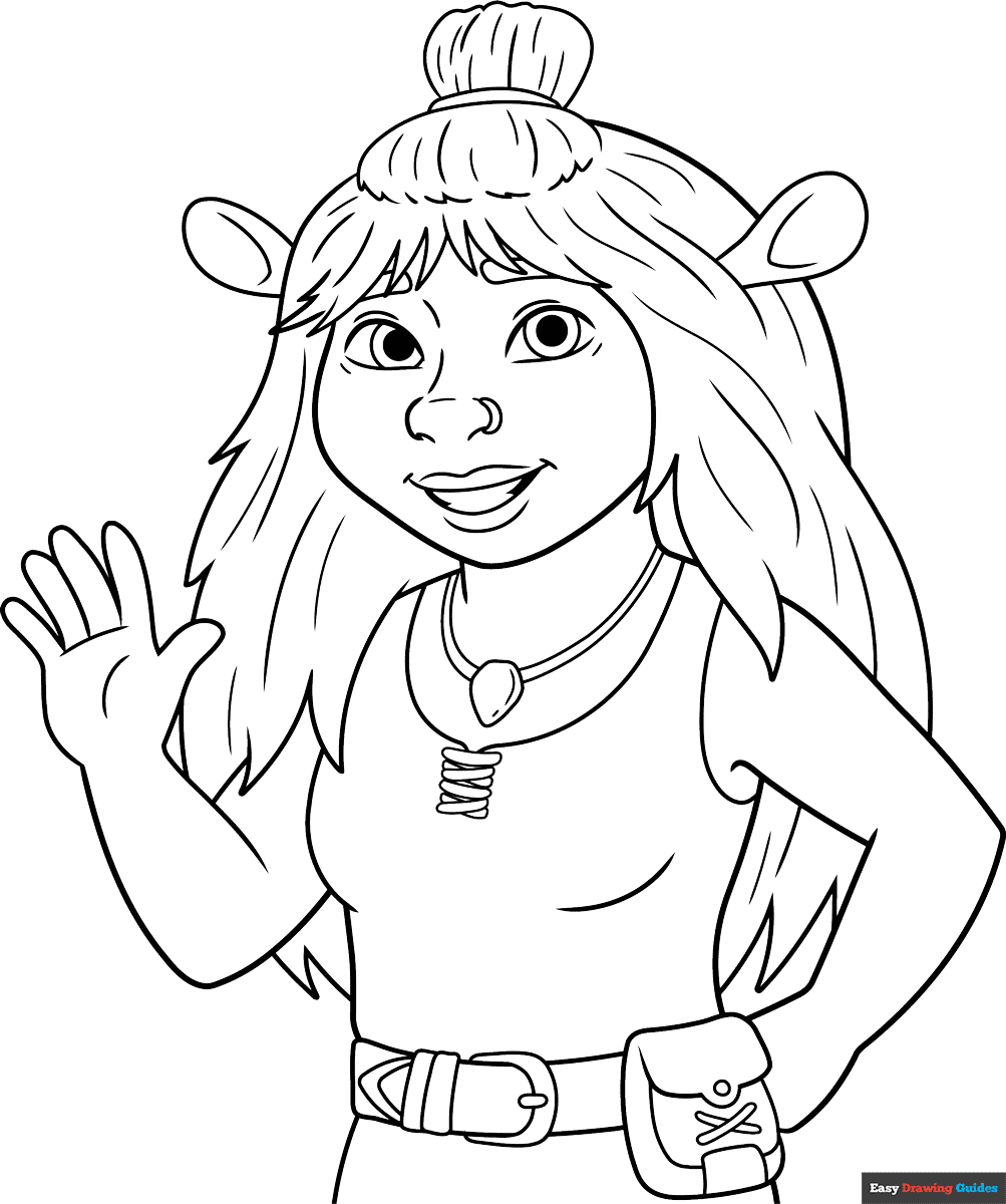 Free printable Felicia from Shrek coloring page