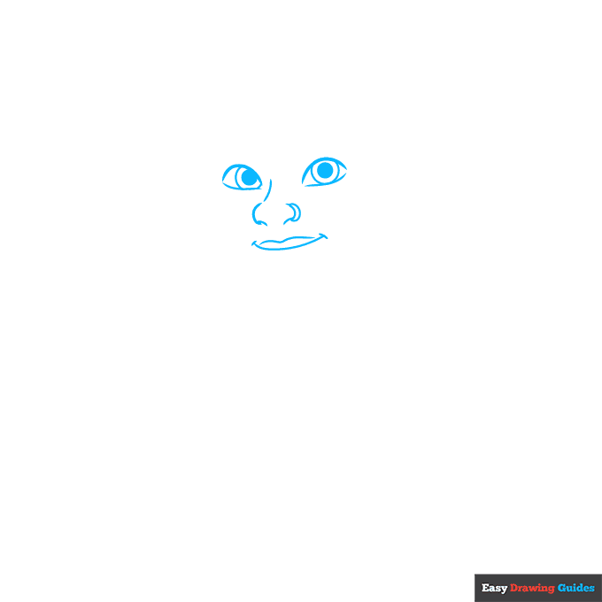 Felicia from Shrek step-by-step drawing tutorial: step 1