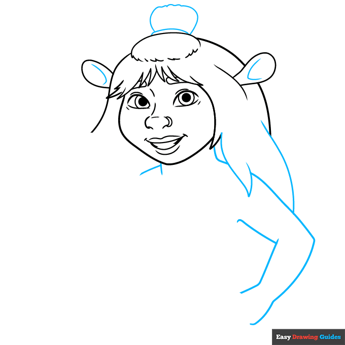 Felicia from Shrek step-by-step drawing tutorial: step 4