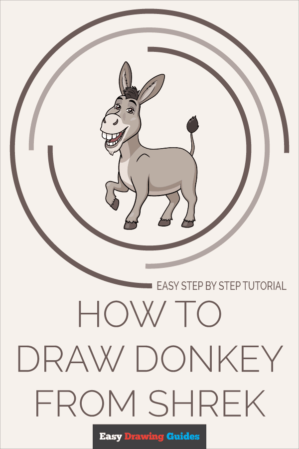 How to Draw Donkey from Shrek Pinterest Image