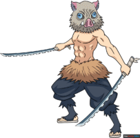 How to Draw Inosuke Hashibira from Demon Slayer