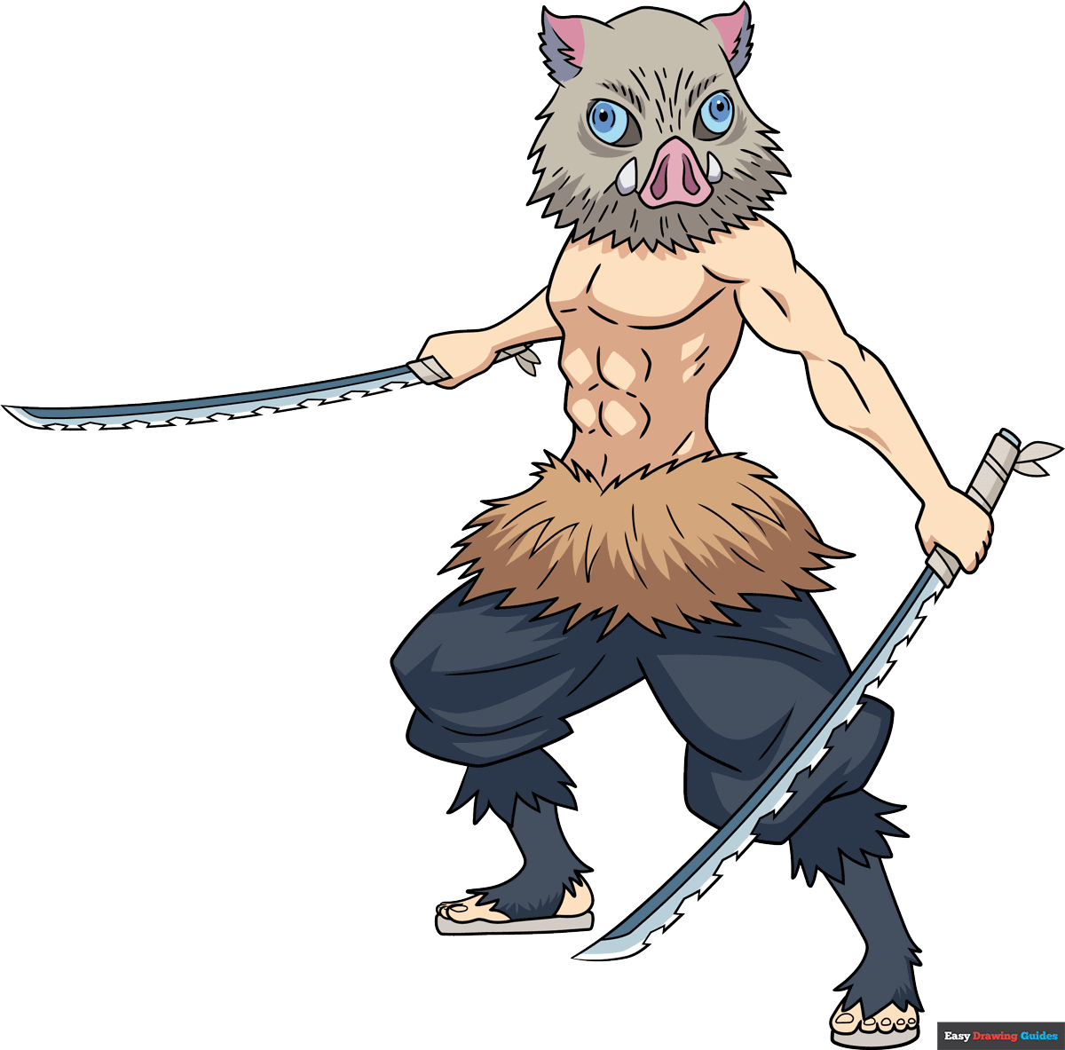 How to Draw Inosuke Hashibira from Demon Slayer Featured Image