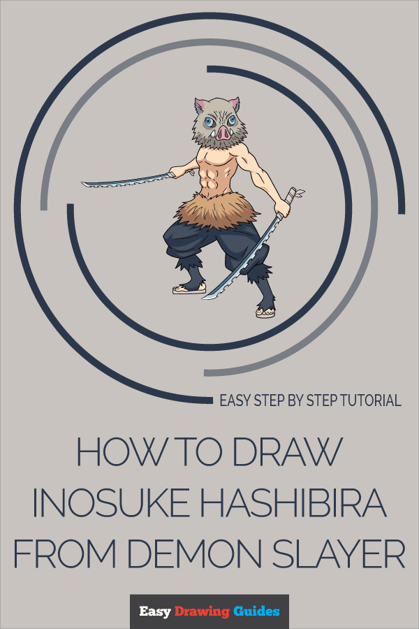 How to Draw Inosuke Hashibira from Demon Slayer Pinterest Image