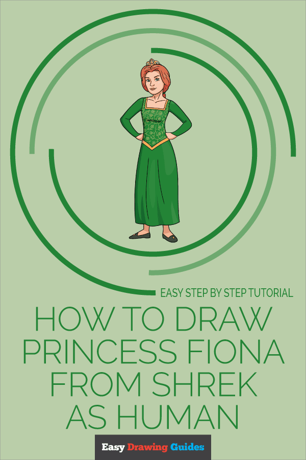 How to Draw Princess Fiona from Shrek as Human Pinterest Image