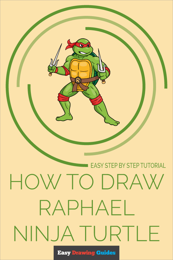 How to Draw Raphael Ninja Turtle Pinterest Image