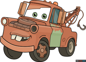 How to Draw Tow Mater from Pixar Cars Featured Image