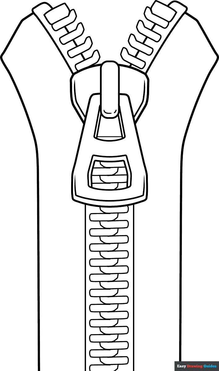 Free printable zipper coloring page