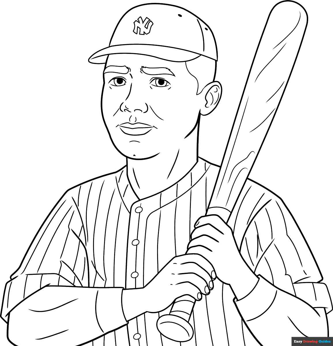 Free printable babe ruth coloring page