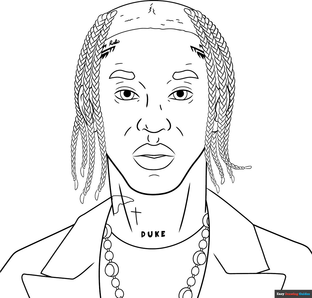 Free printable travis scott coloring page