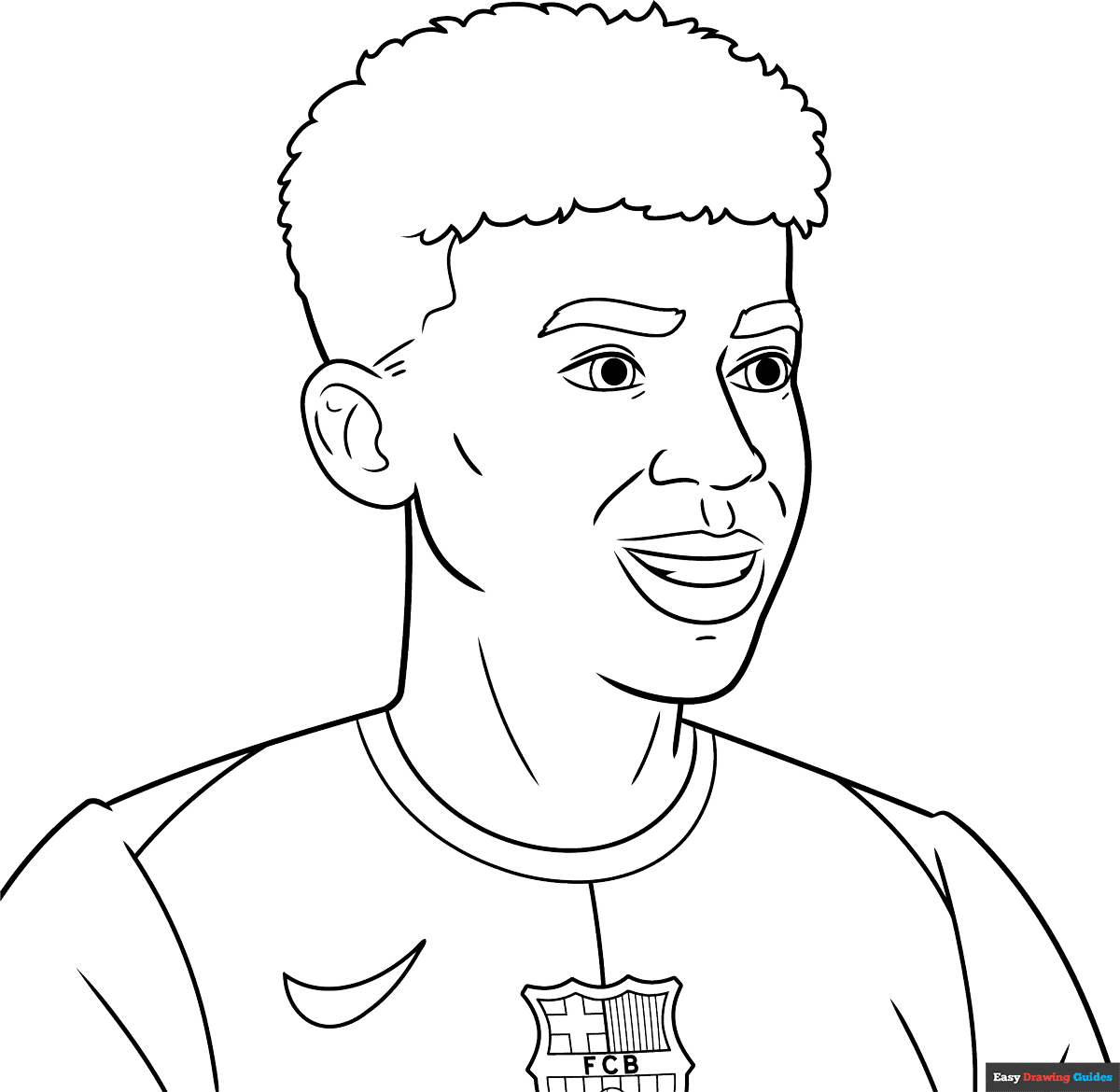 Free printable lamine yamal coloring page