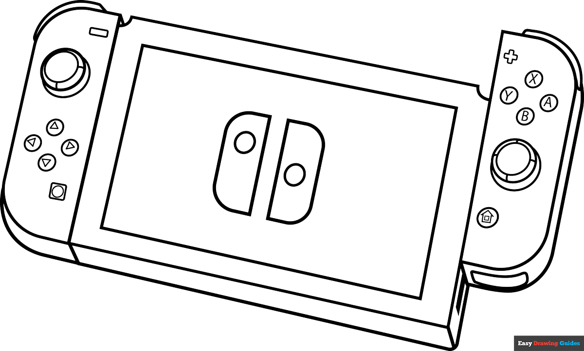 Free printable Nintendo Switch coloring page