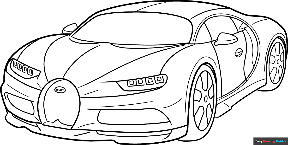 Free printable bugatti chiron coloring page