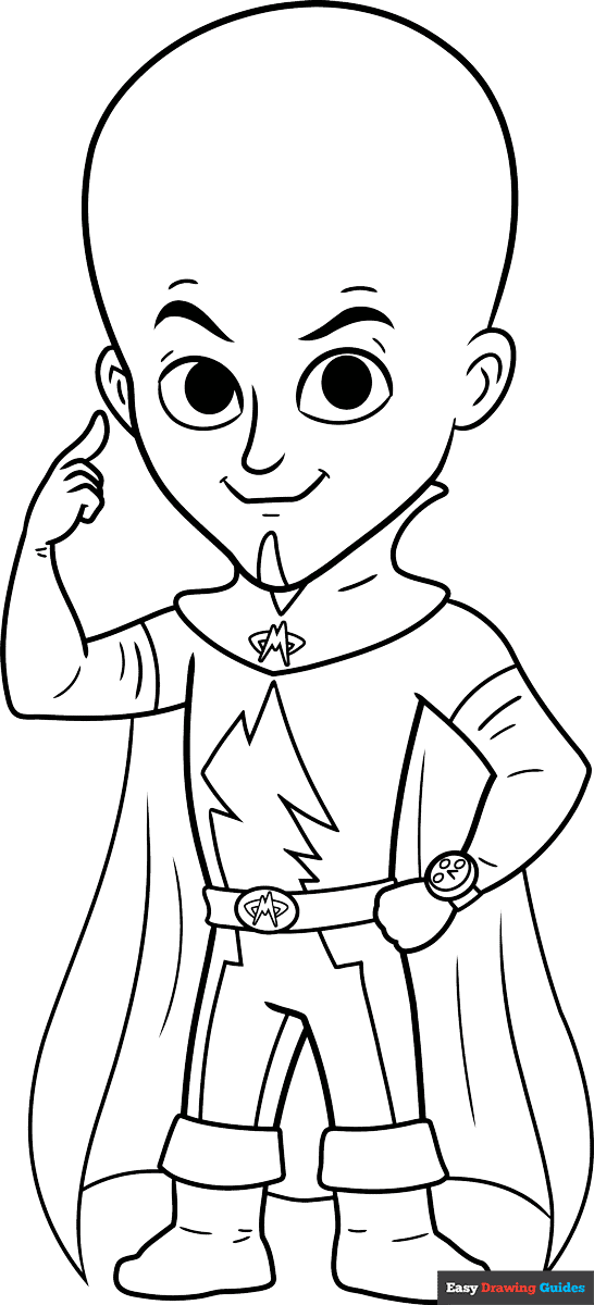 Free printable megamind coloring page