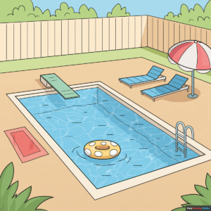 How to Draw a Swimming Pool Featured Image