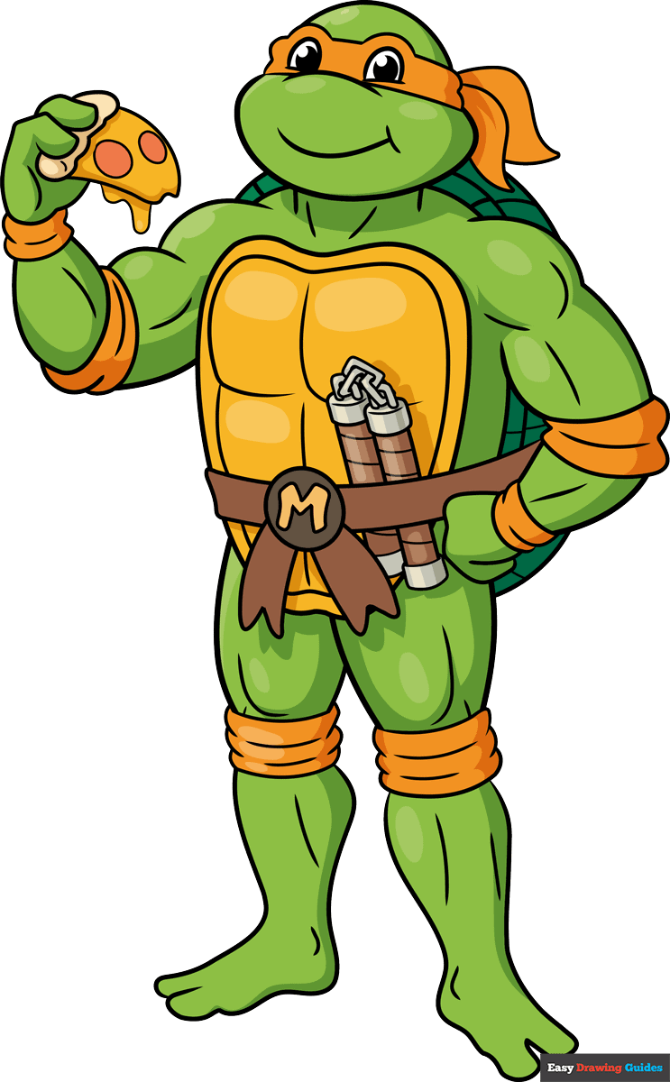 How to Draw Michelangelo Ninja Turtle Featured Image